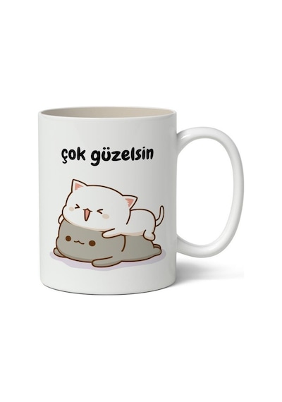 Çok Güzelsin Baskılı Kupa Bardak Baskılı Kahve Kupa Bardak