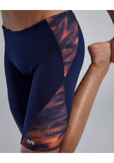 Tyr Durafast Elite Men's Blade Splice Jammer Swimsuit - Soren Lacivert - Turuncu