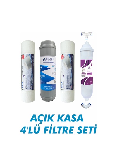 Tüm Açık Kasa Su Arıtma Cihazları İle Uyumlu 4'lü Filtre Seti