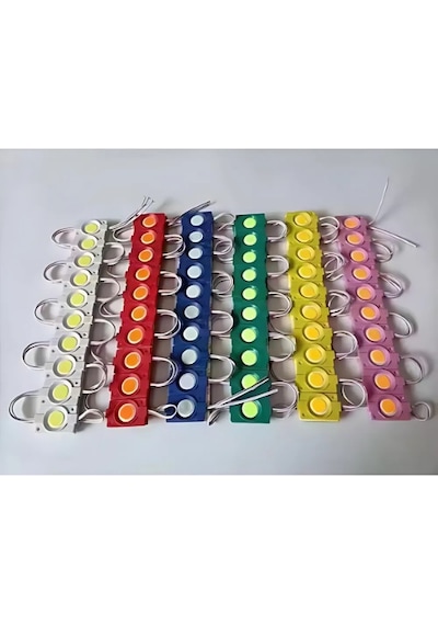 Tekli Su Geçirmez 12 Volt 2.4 Watt Modül Led Pembe 10 Adet