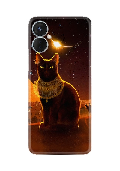 Tecno Spark 9t Kılıf Resimli Desenli Silikon Platinium Series Kraliçe Kedi 1873