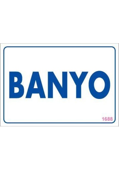 Banyo Uyarı Levhası 17,5x25 Kod:1688 - Elwm-292181