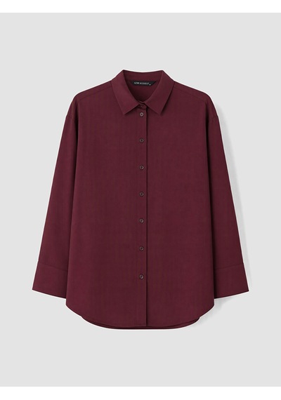Lcw Modest Bordo Poplin Kadın Gömlek Tunik