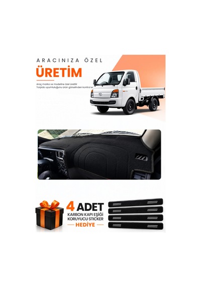Hyundai H100 2020-2024 Uyumlu Torpido Koruma Örtüsü Oto Kılıfı - Siyah