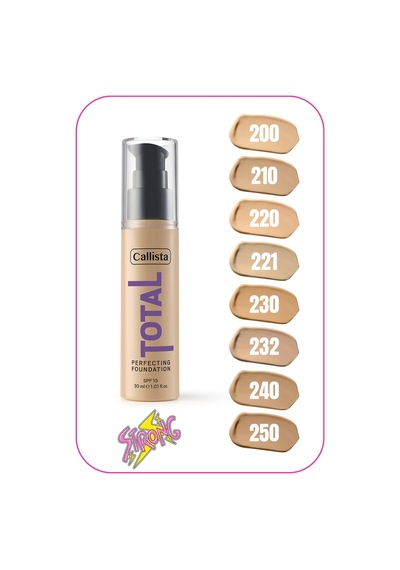 Callista Total Perfecting Fondöten 221 Nude Bej