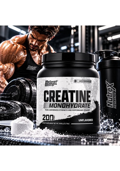 Nutrex Research Creatine Monohydrate Unflavored 1000 G - 200 Servis - Kreatin Takviyesi Aromasız