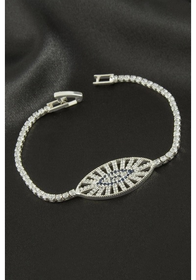 Oval Zirkon Taşlı Çocuk Bileklik 16 Cm Çok Renkli 98130941