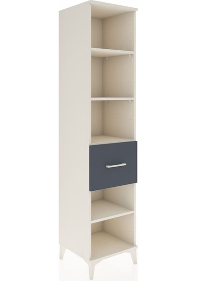 Hyperion Dolap 4 Raflı Tek Çekmeceli 44x44x195 Aytaşı-antrasit Aytaşı