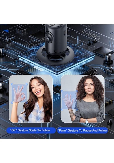 P01 Akıllı Telefon Gimbal Sabitleyici Takip Braketi Yüz Tanıma Canlı Fotoğrafçılık İçin Otomatik Takip Sabitleyici