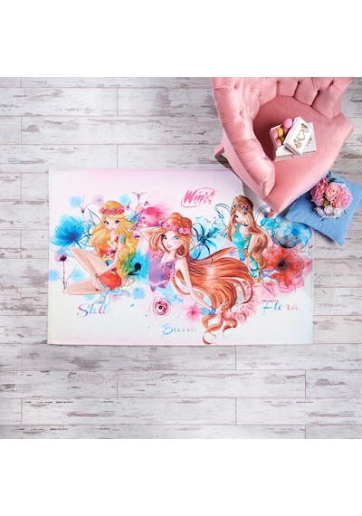 Winx 80 x 140 Watercolour V1 Lisanslı Pes Halı Taç