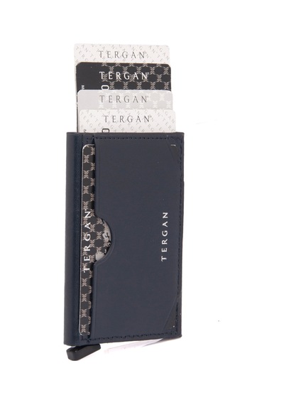 Tergan Lacivert Deri Unisex Kredi Kartlık 0260h86 Lacivert