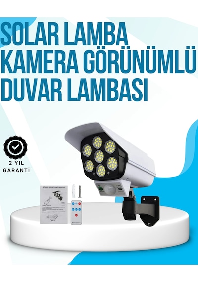 Kablosuz, Güneş Paneliyle Şarj Olan Dış Mekan Lambası - 8-10 Saat Aydınlatma Süresi