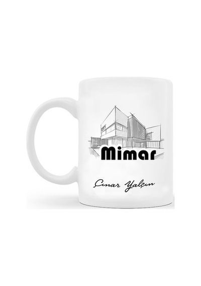 Kişiye Özel Mimar Kupa & Siyah Mimar Kalemi & Siyah Defter & Meta