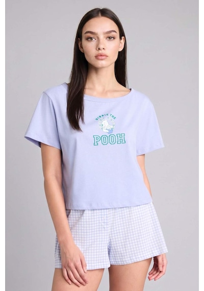 Defacto Dısney Wınnıe The Pooh Regular Fıt Kısa Kollu 2li Takım H5838ax26smpr317 Mor-pr317