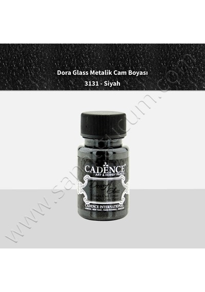Cadence Dora Glass Metalik Cam Boyası 50 Ml. 3131 Siyah
