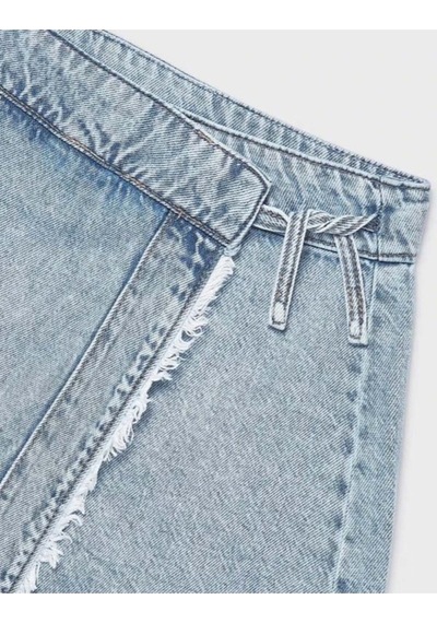 Kız Çocuk Denim Şort Etek 6903 Mavi