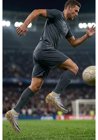 In Step Air Erkek Gri Futbol Kramponu - Çoraplı Bilekli Halı Saha Ayakkabısı - 601