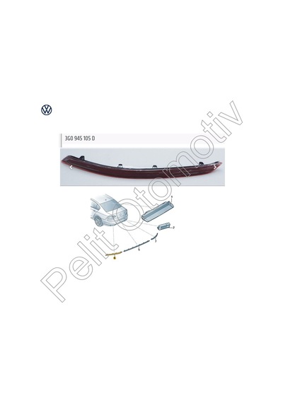 Passat B8 Arka Tampon Reflektörü Sol 3g0945105c 3g0945105d