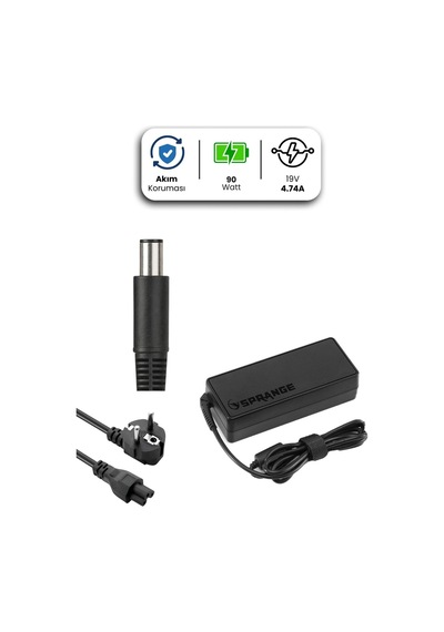 Hp Laptop Notebook Adaptörü Şarj Aleti 19v 4.74a 90w Kalın Uç 7.4x5.0mm Yerli Üretim