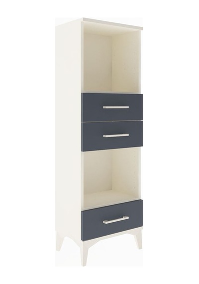 Arges Dolap 2 Raflı 3 Çekmeceli 44x30x134 Aytaşı-antrasit Aytaşı