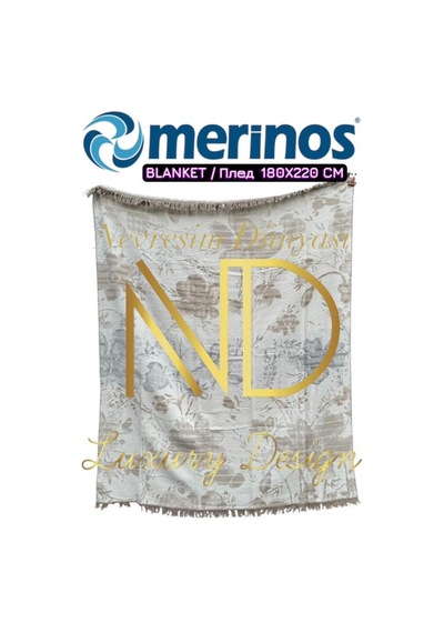 Merinos Houx Çift Kişilik Battaniye Çok Renkli
