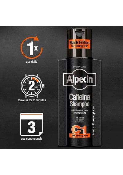 Coffein Black Edition Kafein Şampuan C1, 250ml
