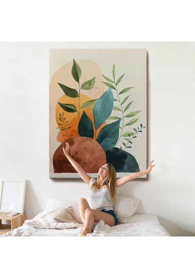 Miyrem^ Canvas Serie İskandinav Tarzı Soft Çiiçekler Tablo-7590