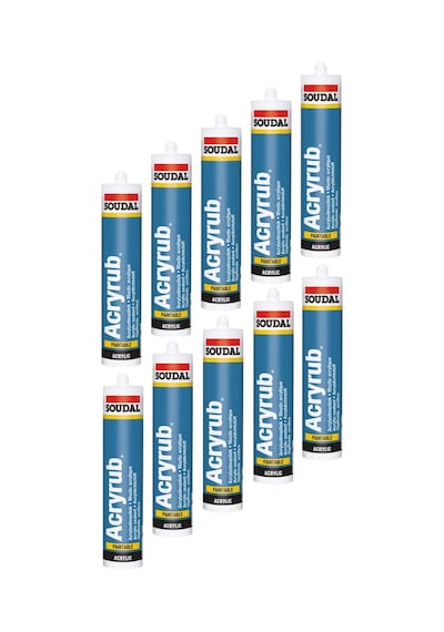 10 Adet Soudal Gri Mastik Silikonize 500 Gr