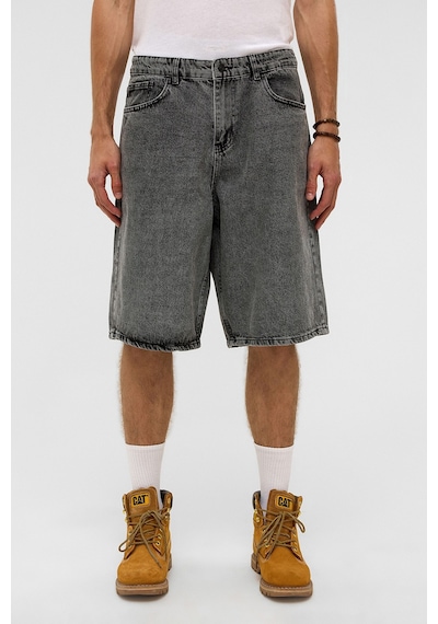 Vamos Oversize Bermuda Denim Şort 40-285 Gri