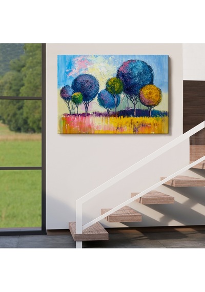 Bahçe Çiçeği Dekoratif Kanvas Duvar Tablosu-3594 150 X 255