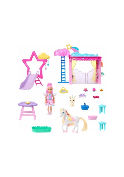 Hnt67 Barbie A Touch Of Magic Chelsea Ve Pegasus Oyun Seti