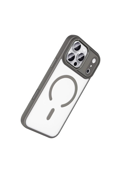 Joko - 913 - Apple Apple iPhone Uyumlu 17 Pro Max Terea Magsafe Kapak - Glblseme - - Gri