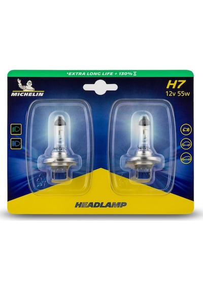 Michelin Mc32293 12volt 55watt 1500 Lümen H7 2 Li Halojen Far Seti