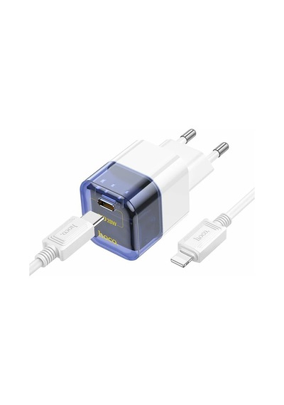 Hoco C131a Platinum Pd30w+qc3.0 Girişli Hızlı Şarj Başlığı Ve Type-c To İphone Lightning Kablo- 5775 Standart