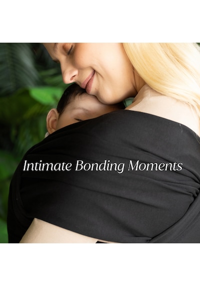 Noone Siyah Wrap Sling, Ergonomik Bebek Taşıma Şalı
