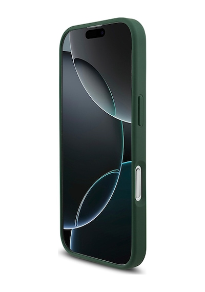 Apple Uyumlu iPhone 17  Kılıf Lacoste Lisanslı M-safeli Pu Deri Tasarımlı Metal Logolu Kapak Yeşil Yeşil