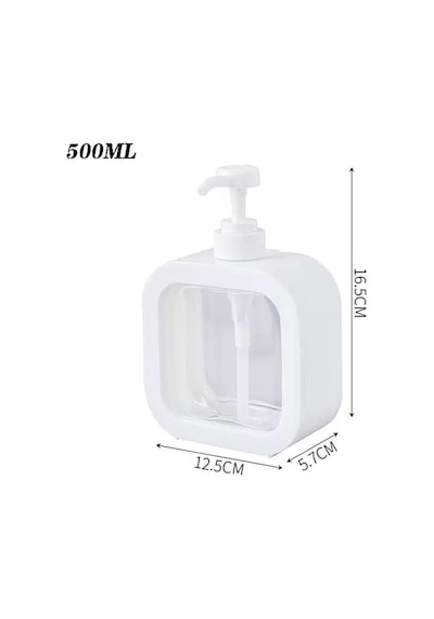 1 Adet Mimoza Şeffaf Sıvı Sabunluk - Beyaz - 16 Cm Diğer