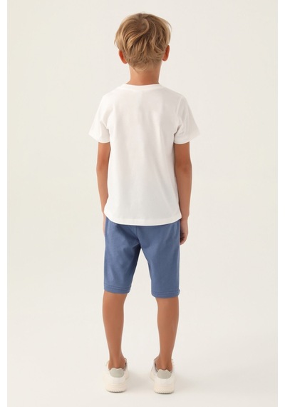 Rolypoly Wild Life Krem Erkek Çocuk Bermuda Takım 5274-43131 Krem