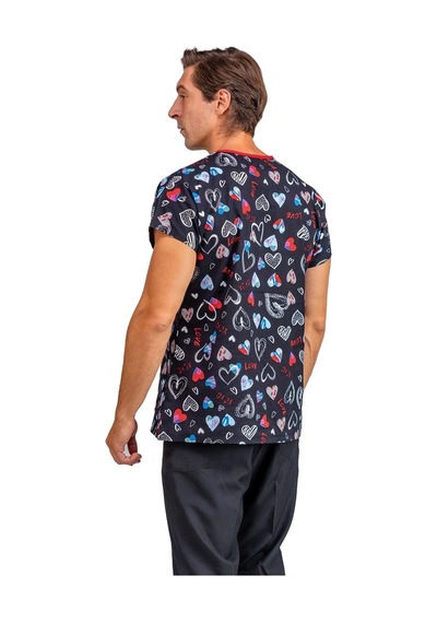 Yarasa Kol Desenli Unisex Tek Üst - 5003 Siyah Love