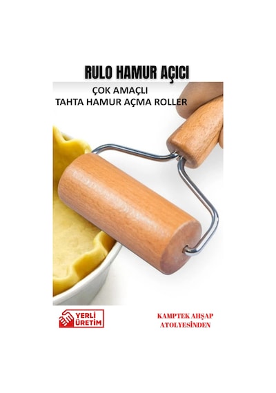 Ahşap Atölyesinden Rolo Hamur Açma Şekillendirme Merdanesi El Silindiri
