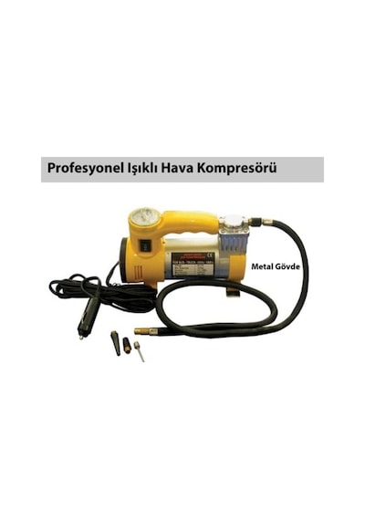 Pro Seri Çelik Gövde Pistonlu 12 V 160 Psi Dakikada 85 Lt Araç Araba Lastik Bot Şişirme Kompresörü