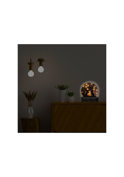 Led Işıklı Pleksi Dolunay Kişiselleştirilebilir Dekoratif Biblo Harvey Kediler Anahtar Askılığı Sarı - 737322722 Sarı
