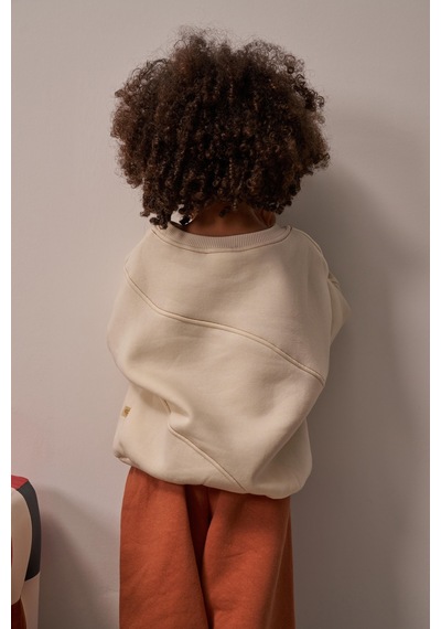 Honey Dikiş Detaylı Sweatshirt Krem