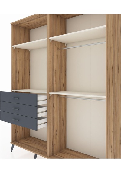 Hyperion Gardrop 4 Raflı 3 Çekmeceli 2 Askılı 176x44x221 Çam-aytaşı/antrasit Aytaşı/antrasit Hyperion Gardrop 4 Raflı 3 Çekmeceli 2 Askılı 176x44x221 Çam-aytaşı/antrasit Aytaşı/antrasit