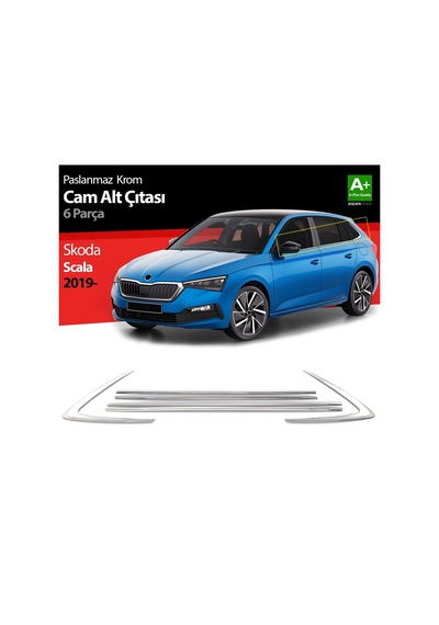 Skoda Scala Krom Cam Çıtası. Scala Krom Aksesuar. 6Prç 2020-