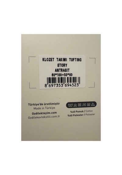 Özdilek Klozet Takımı Tuftıng Story Antrasit 60x çok renkli