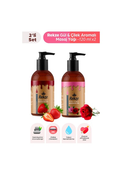 Gül Ve Çilek Aromalı Erotik Vucut Masaj Yagı 120 Ml - 306271520