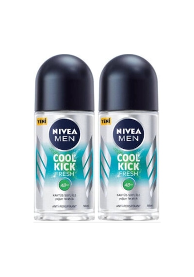 Nivea Men Cool Kick Fresh Antiperspirant Erkek Roll-On 50 ML x 2