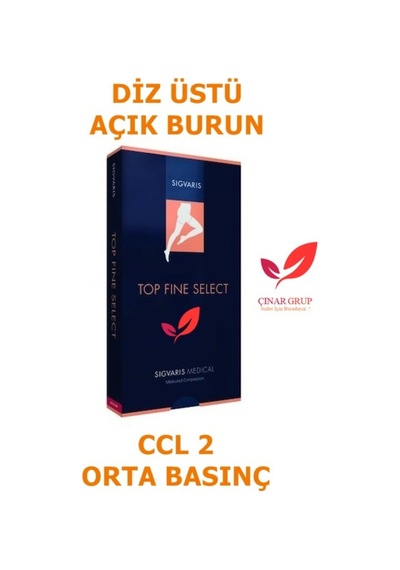 Sigvaris Top Fine Select Burnu Açık Diz Üstü/Diz Üstü Varis Çorabı (443323933)