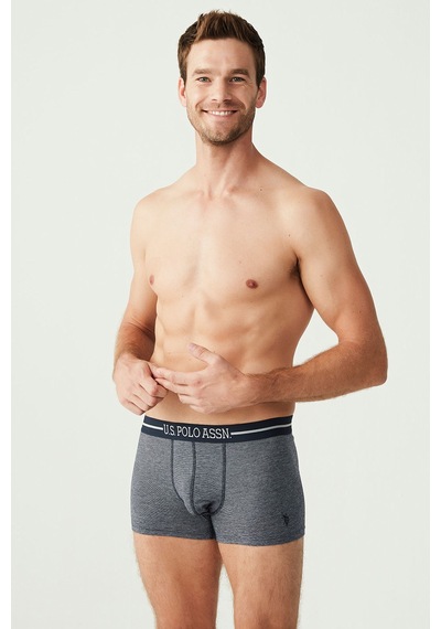 U.S. Polo Assn. Erkek Lacivert - Lacivert Melanj 3 Lü Boxer 80306
